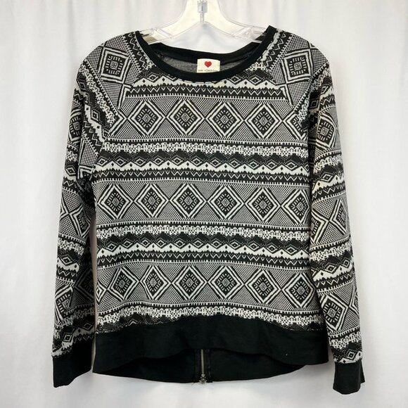 One Clothing Womens Pullover Sweater Multicolor Long Sleeve Zipper Back S - Picture 1 of 11